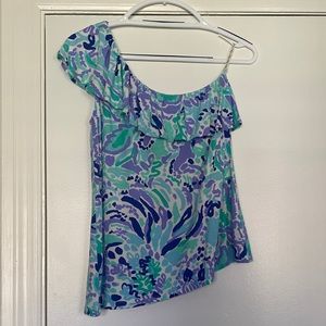 Lilly Pulitzer one shoulder knit top
